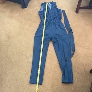 Mimi Chica chambray denim jumpsuit